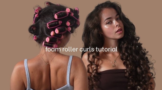 Foam rollers heatless curls